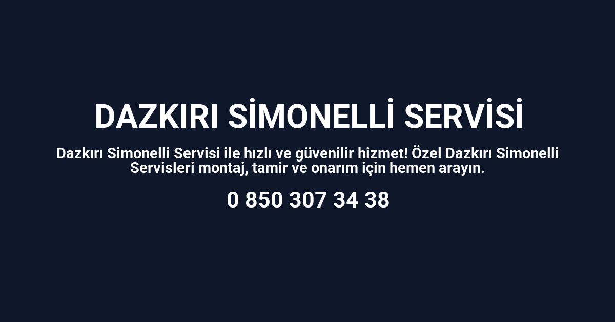 Dazkırı Simonelli Servisi